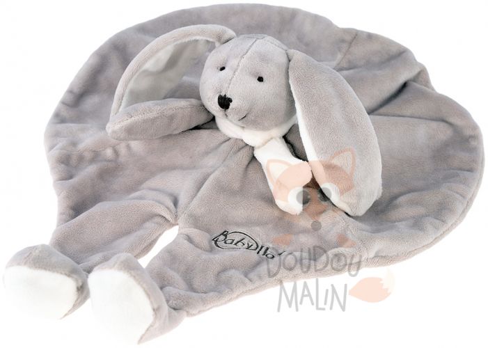  layette lapin gris taupe plat écharpe blanc 